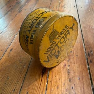 Liquid Veneer Victory Mop- 1920s Vintage Tin